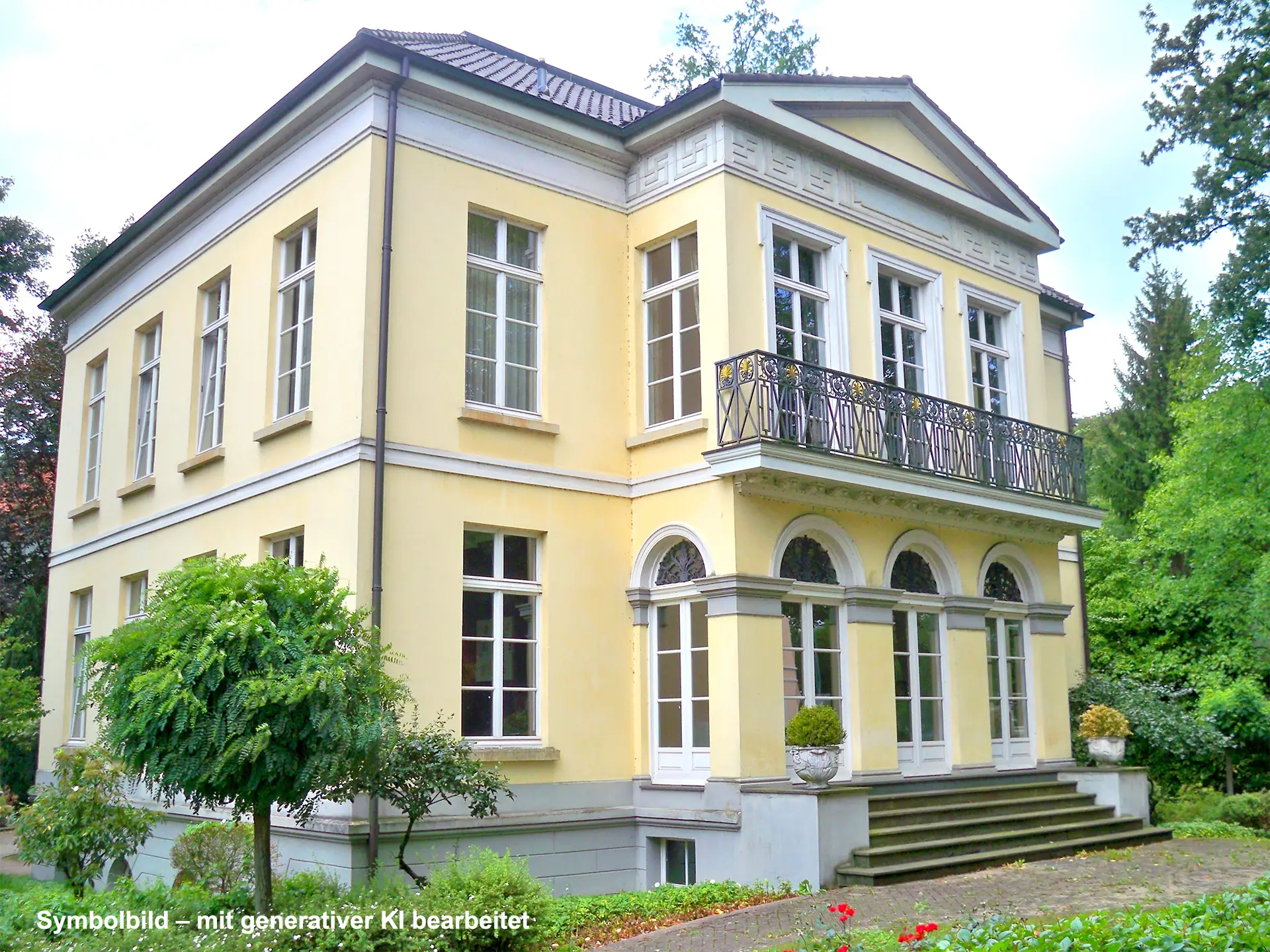 Klassische Villa als Beispiel für Fassadensanierung